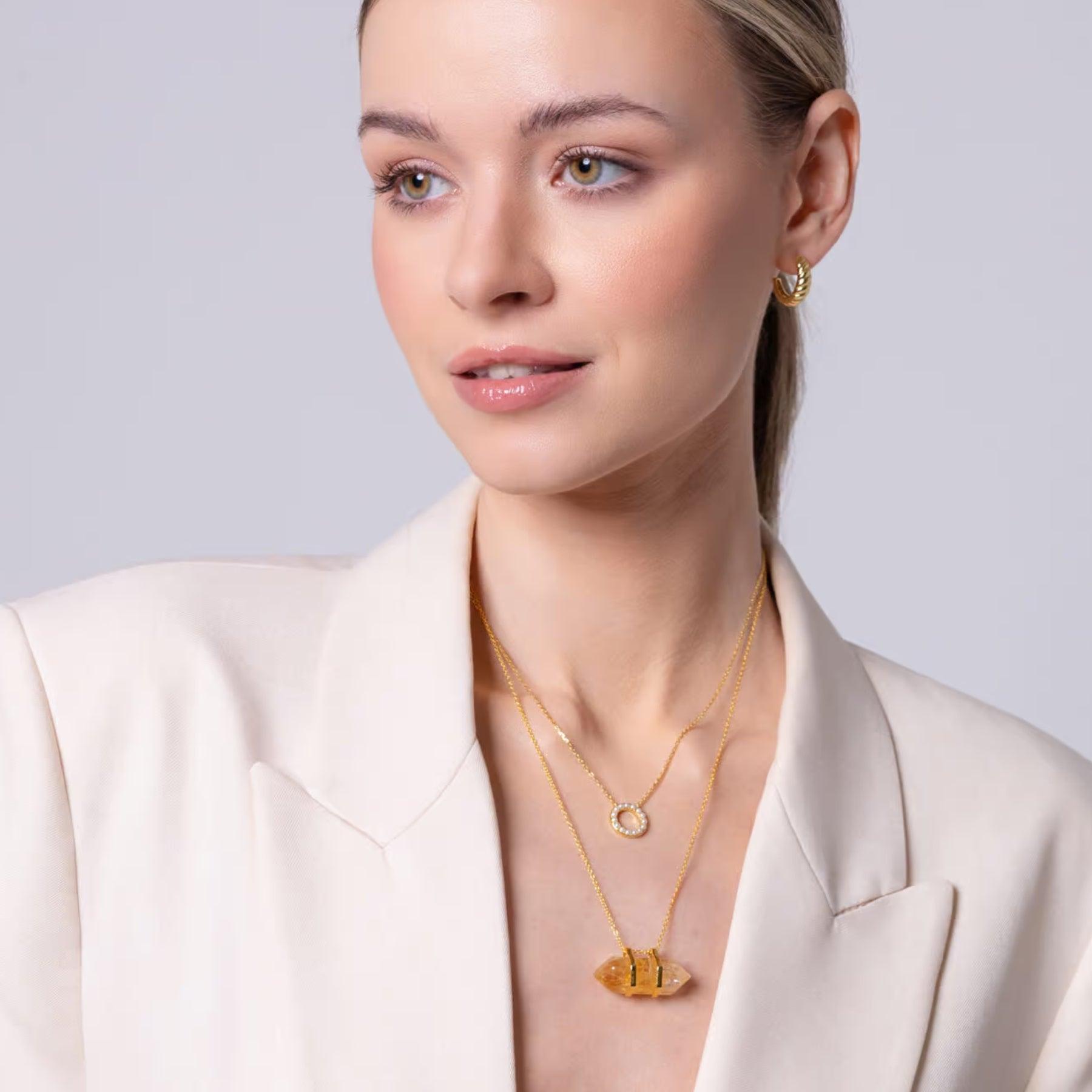 Kolczyki MICHELLE srebrne pozłacane - ELORI Jewellery