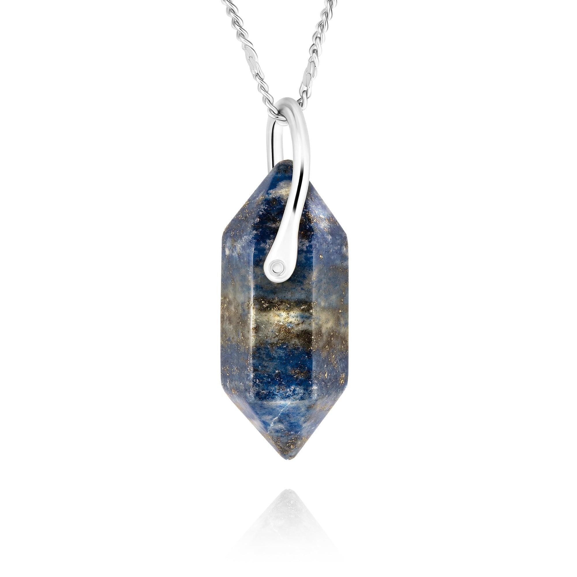 Naszyjnik SAUTÉ posrebrzany - lapis lazuli - ELORI Jewellery