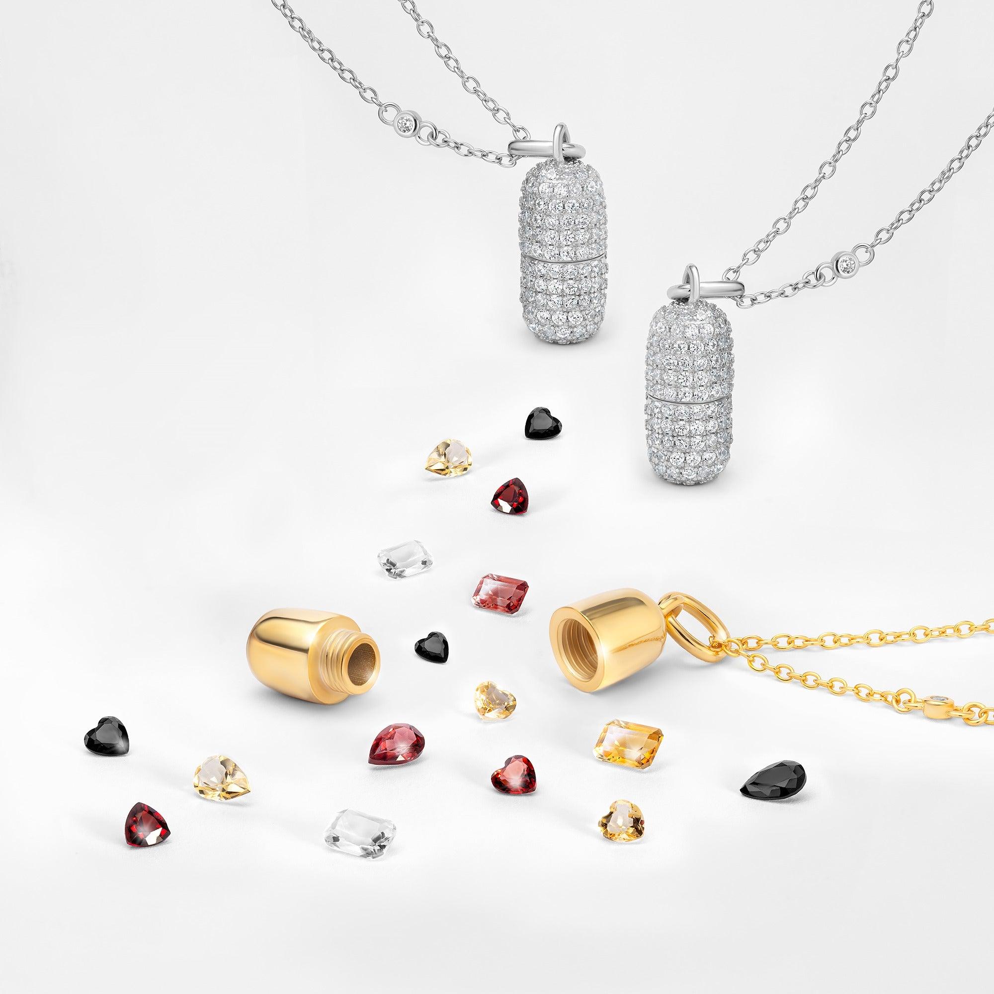 Naszyjnik ze srebra EUPHORIA kryształowy - ELORI Jewellery